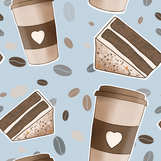 Coffee and Cake Phone Wallpaper