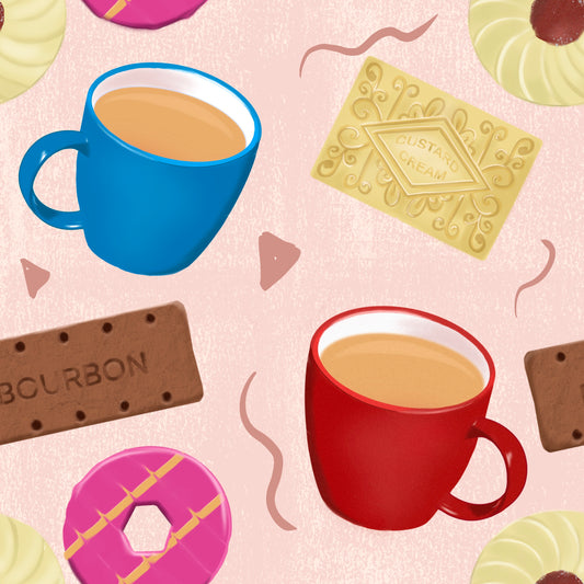 Tea and Biscuits Phone Wallpaper