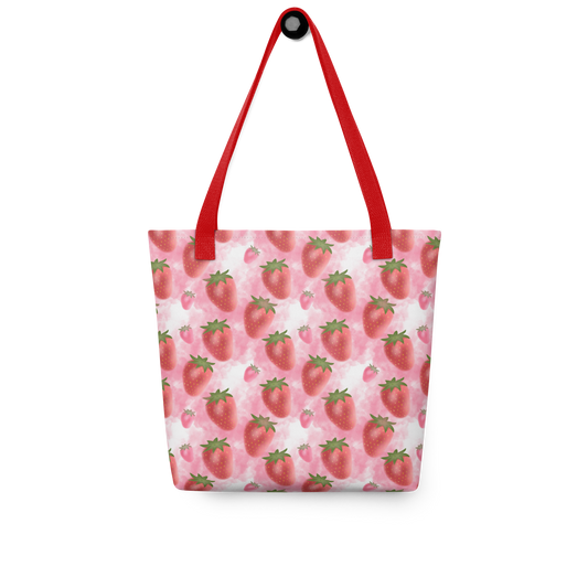 Strawberry patterned Tote bag - Original design by Carmel Rimmer