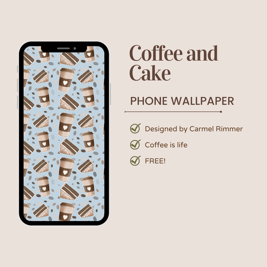 Coffee and Cake Phone Wallpaper