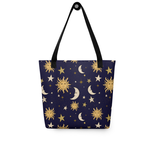 “Celestial Artwork Tote Bag – Starry Sky Print - Original Design by Carmel Rimmer