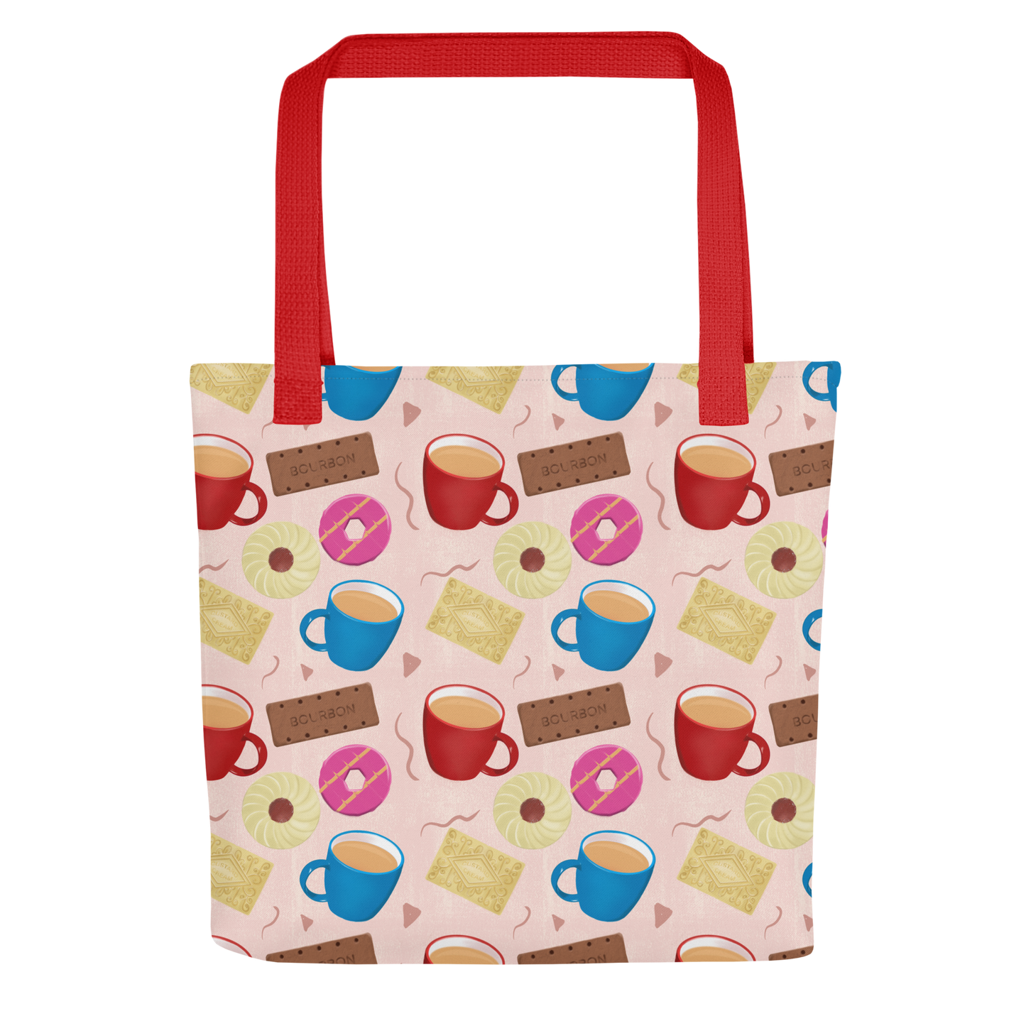 Tea and Biscuits patterned Tote bag - Original design by Carmel Rimmer