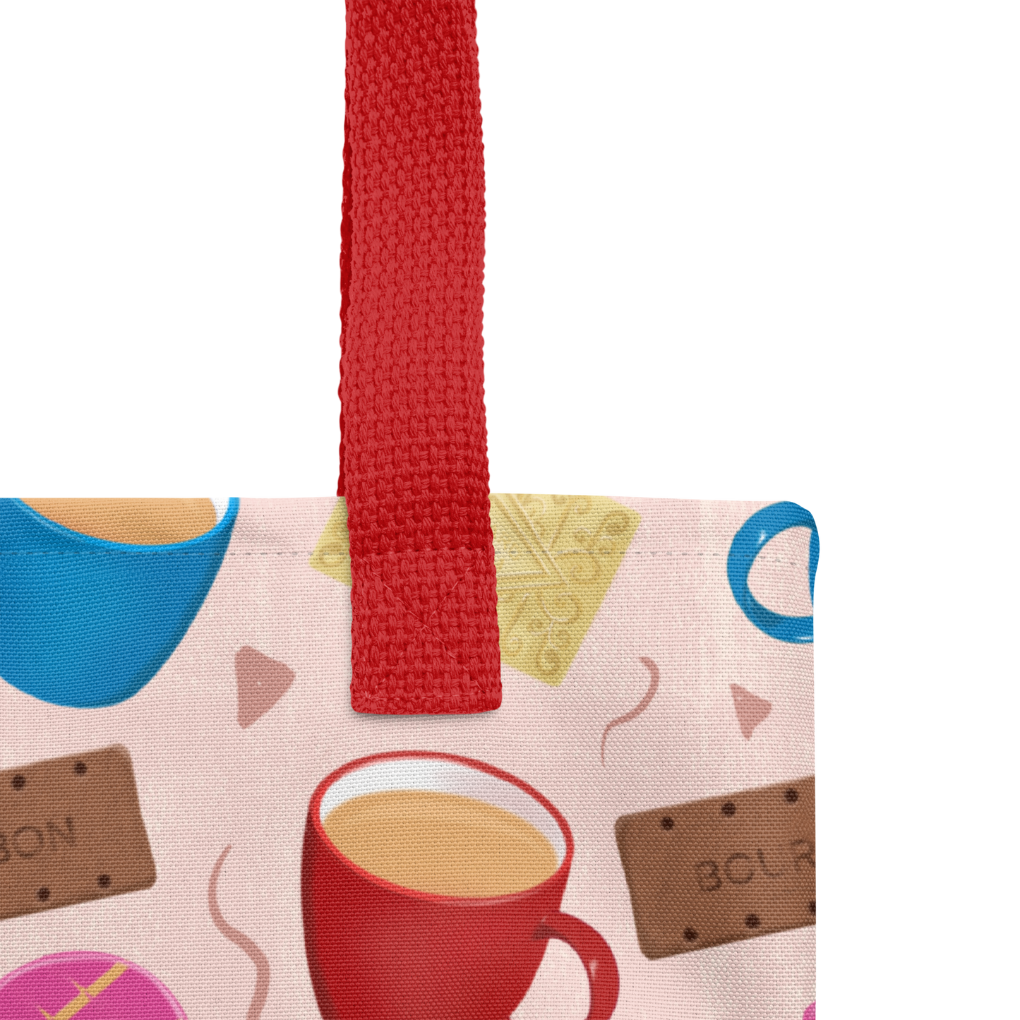 Tea and Biscuits patterned Tote bag - Original design by Carmel Rimmer