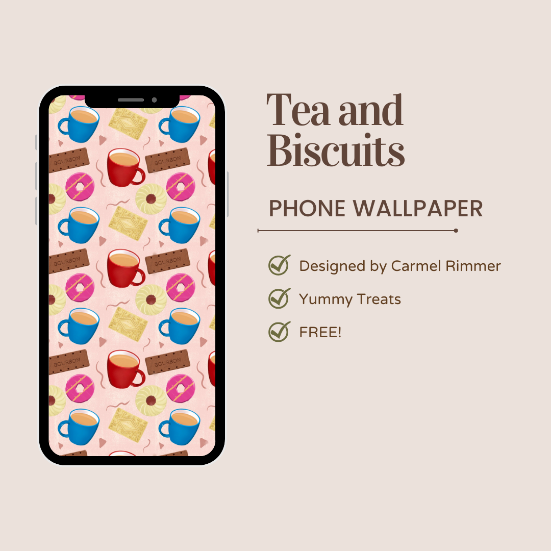 Tea and Biscuits Phone Wallpaper