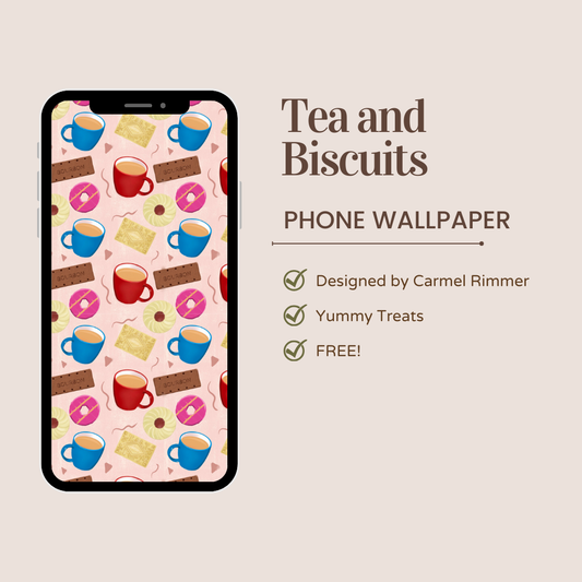 Tea and Biscuits Phone Wallpaper