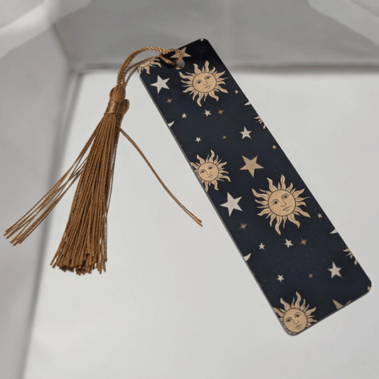 Celestial Sun & Stars Bookmark with tassel