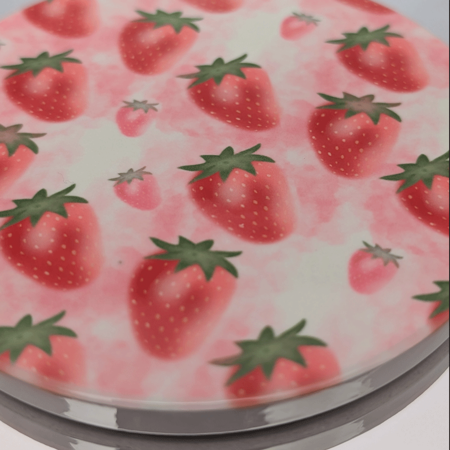 Strawberry Pattern Ceramic Coaster